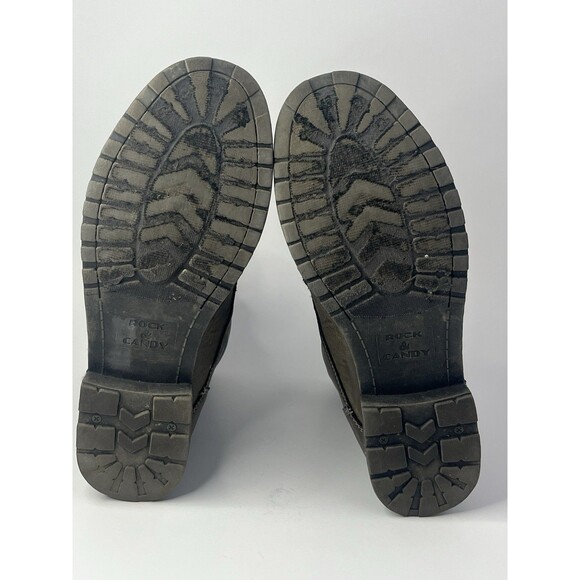 Rock and Candy by Zigi Ankle Boots Spraypaint Fold Combat Gray Size 6 - Picture 8 of 10